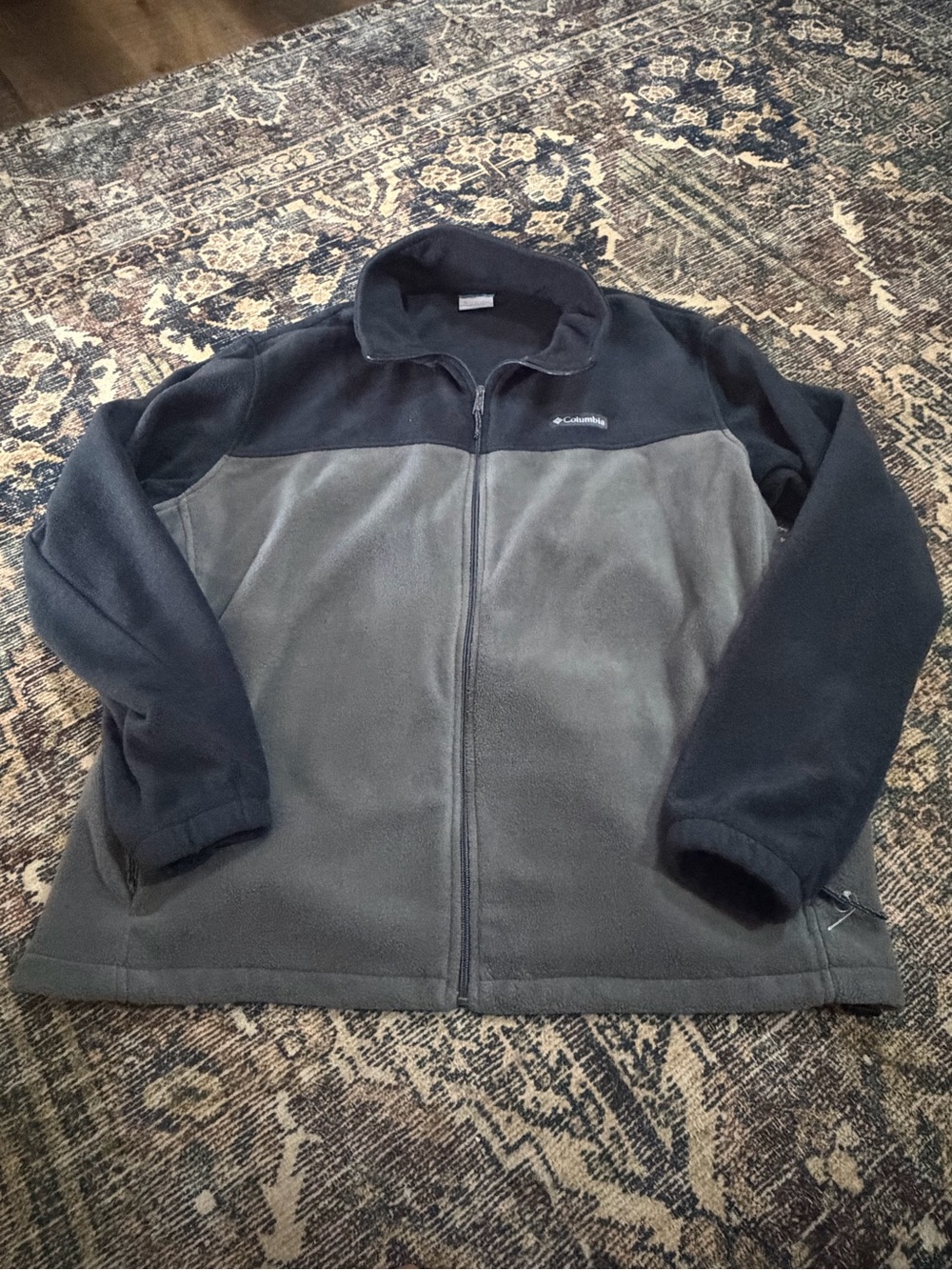 Columbia Men's Two-Tone Fleece Jacket - Black & Gray XXL